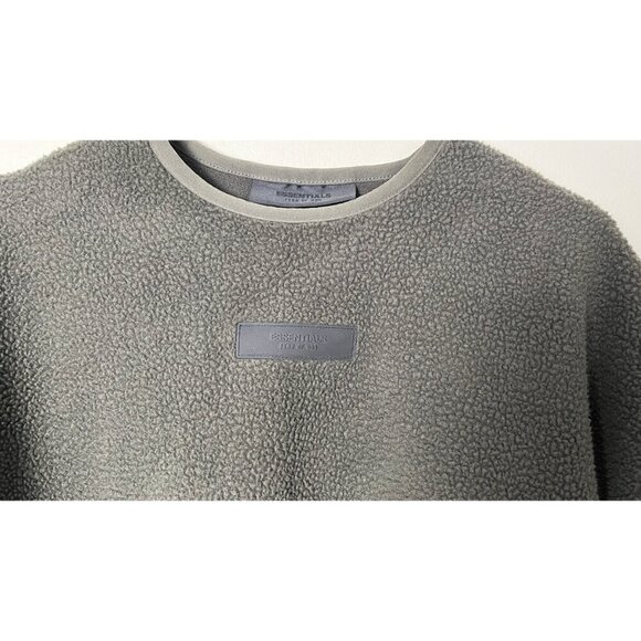FEAR OF GOD ESSENTIALS POLAR FLEECE DARK GREEN PULLOVER XXS - Picture 2 of 10